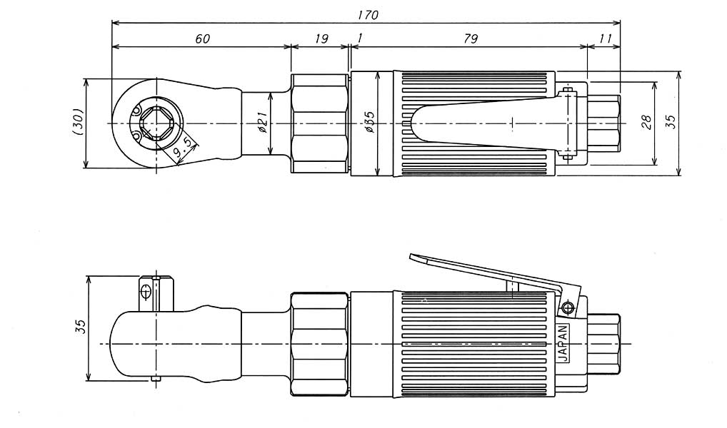 エアーミニラチェットレンチ No.GT-R10M | 製品情報 | 株式会社ベッセル